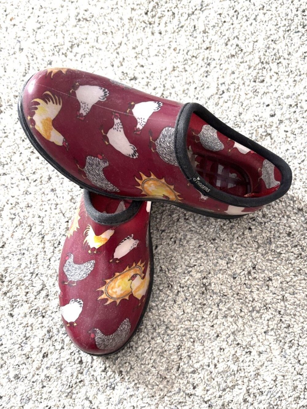 Sloggers women's shoes Size  7 chicken pattern